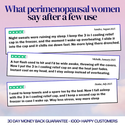 3-in-1 perimenopause Cooling Cap (Night Sweats / Migraines / Hot Flashes)