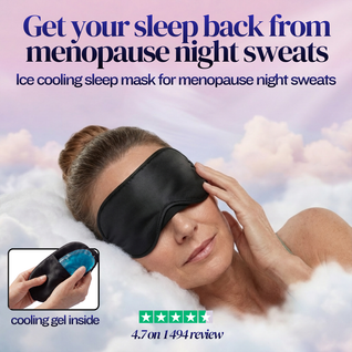 Ice cooling sleep mask for night sweats