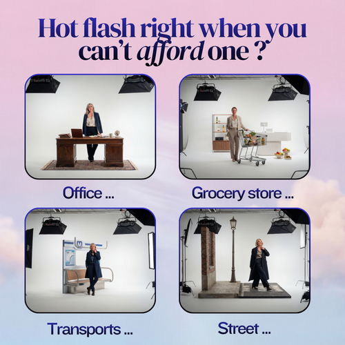 Wearable neckfan for cooling Hot Flash