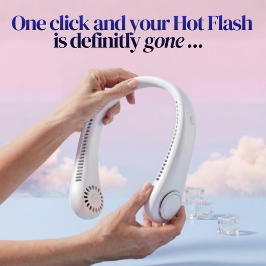 Wearable neckfan for cooling Hot Flash