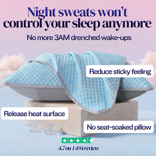 Cooling pillowcase for menopause night sweats (Queen size 20"x30")
