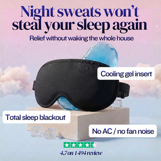 Ice cooling sleep mask for night sweats