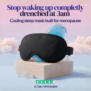 Ice cooling sleep mask for night sweats