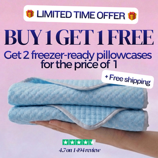 freezer-ready pillowcase for menopause night sweats (Queen size 20"x30")