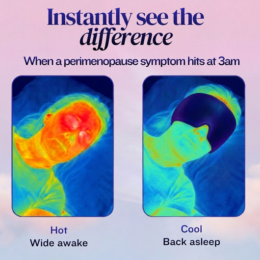 Thermal comparison - cooling mask worn low over the eyes